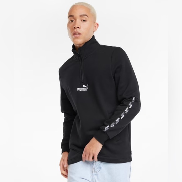 *NEW* PUMA Black Half-Zip Sweatshirt - Picture 7 of 9